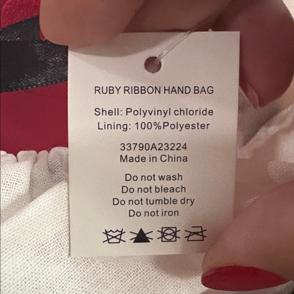 Ruby Ribbon Tote in Red NEW - Picture 4 of 4